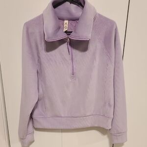 NWOT Kyodan Lilac Quarter-Zip Top